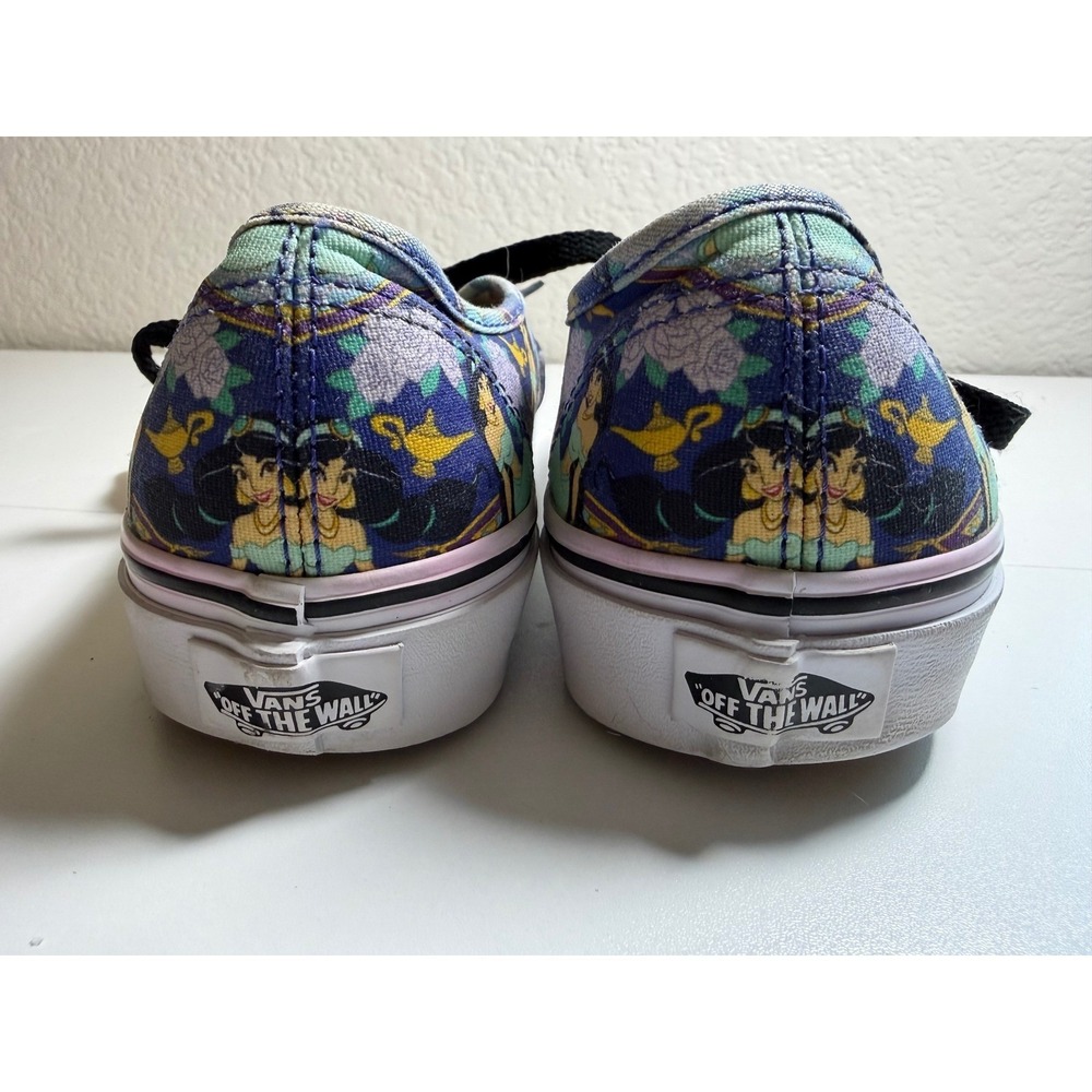 Disney x Vans Authentic Princess Jasmine Purple Floral Sneakers W 7 M 5.5 - Picture 8 of 11